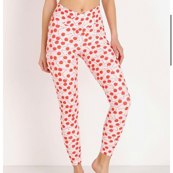 Beach Riot Sport 'Dotty' Cherry Print Leggings - Picture 2 of 7